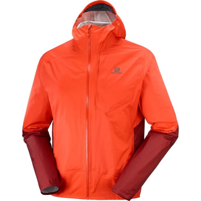 Red Salomon Bonatti Waterproof Men's Shell Jackets | PH 95318E